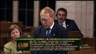 Murray Rankin, MP for Victoria speaks about Bill C-58, An Act to amend the Access to Information Act