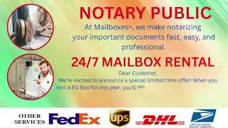 NOTARY SERVICE I 24 7 MAILBOX RENTAL I