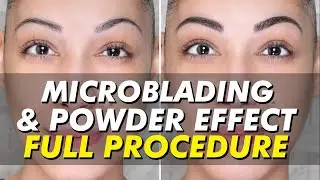 Powder Effect brows at Eye Design New York | Semi-permanent eyebrow tattoo with microblading