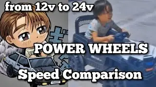 Rechargeable Toy Car from 12v to 24v Speed Test Comparison Power Wheels  Baby Takumi Driving