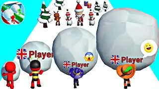 Snowball Race 3D - Satisfying ASMR Gameplay Walkthrough Android iOS - Level Up Balls