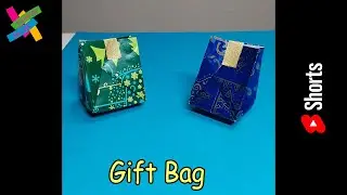 DIY Origami GIFT BAG | How to make paper gift bag easy | Fold tutorial #Shorts