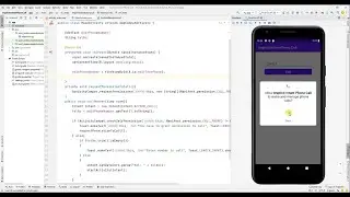 Android Studio Implicit Intent Phone Call with Java