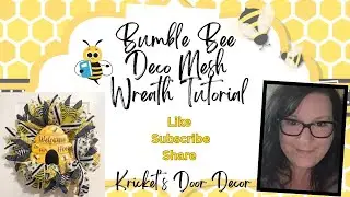 Spring Bumble Bee Deco Mesh Wreath Tutorial