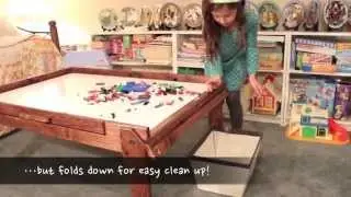 Fold-Up Kids' Activity Table - Train Table, Lego Table