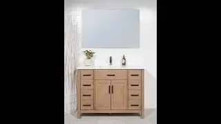 Modern White Oak Bathroom Vanity &ndash; 48