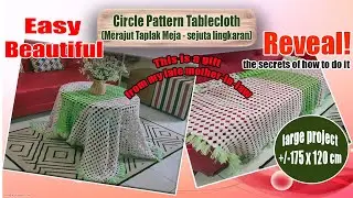 How to Crochet Simple & Beautiful Table Cloth/Cover Sofa - Merajut Taplak Meja/Tutup Sofa
