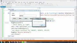 Database Connectivity of Visual Basic 2012 with SQLServer part 11