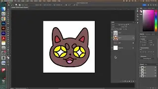 Tracing a simple drawing using a mouse with brush smoothing in Photoshop CC