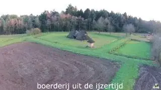 Celtic Fields  and Iron-age farm at Wekerom fields, Netherlands. Aerial view