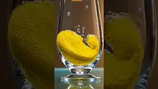 Glowing Rainbow Particles Fall Into Glass | Mesmerizing Cinematic Visual  #stressrelief #mindfulness