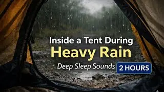 Inside a Tent During Heavy Rain 🌧 | 3 Hours of Deep Sleep Sounds