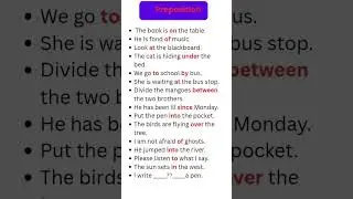 Preposition #english #spokenenglish #learnanewwordtoday #ytshorts #preposition