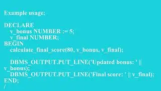 Procedure Parameters and Parameter Modes in PL/SQL  | Q4 Oracle L21 P2 | SMILE ROAD