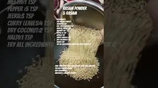 # RASAM POWDER & RASAM RECIPE # SUMITHRA&rsquo;S KITCHEN