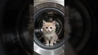 cute animals in the washing machine #cute #funny #animals #cuteanimals #ai #viralvideo #video #145