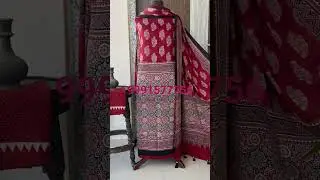 order no 8053574167 *Trending Update*Pure Modal Silk Ajrakh Hand Block Printed