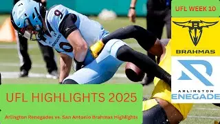 Arlington Renegades vs. San Antonio Brahmas Highlights | UFL 2025 | United football league