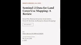 Sentinel-2 Data for Land Cover/Use Mapping: A Review | RTCL.TV
