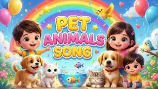 Pet Animals Song 🐶🐱 | Kids Rhymes & Baby Songs | 3D Cartoon Animation #kidssongs #cartoonkids 