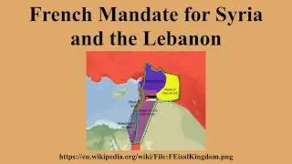 French Mandate for Syria and the Lebanon