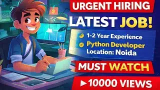#latest #python Developer #Jobs for Fresher | 1-2 Year Experience | #Urgent Hiring