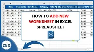 How to Add New Worksheet in Excel Spreadsheet | MS Excel Basics for Beginners | Ankit IT Solutions