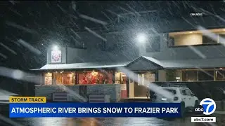 Atmospheric river brings light snow to Frazier Park as storm moves in