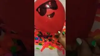 Red black colour Balloon Inflating #subscribe #palloncino #globo #ballon #funshortvideo