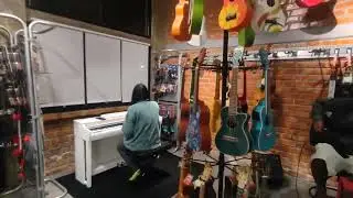 Store Walk-in: Rafa & Friends Jamming on a Yamaha Digital Piano & Tokai Guitars