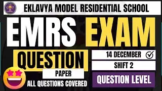 EMRS Exam 2025 | 14 December Question Paper | Post Accountant  | Detailed Video | All Questions