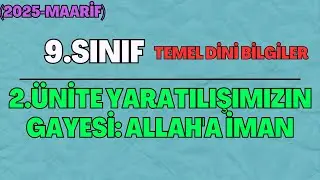 9 (Yeni-İhl) Temel Dini Bilgiler 2.Ünite Yaratılışımızın Gayesi: Allah'a İman
