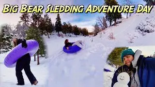Crazy Snow Day ❄️ Sledding Adventure in Big Bear!
