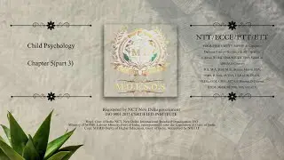 Child Psychology chapter 5 (part 3) NTT 2nd year #ntt #ecce #ptt #ett #yoga #firesafety #mphw