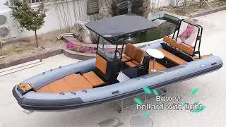 Hedia Aluminum Rib Boat Orca Hypalon Patrol 700
