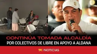 Continúa tomada alcaldía de la colonia 21 de Octubre por colectivos de Libre en apoyo a Aldana
