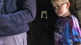 Two delightful Irish boys lead me to the top of a castle.