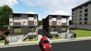 Montreal; Modern 6 Plex buildings replacing 1940's apartment