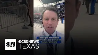 Texans pile into stadium for Kamala Harris rally after waiting over 5 hours