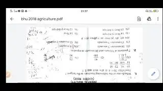 BHU B.SC (AG) 2018 question paper with answer #BHU  #BSC AG #questionpaper #Bhupaper