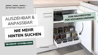 Schnelle Schrankorganisation &ndash; Teleskopschubladen schnell montiert, ausziehbar | bremermann