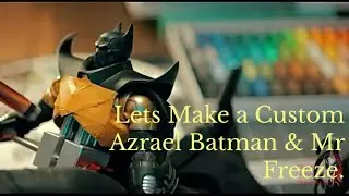 Mcfarlane Azrael Batman VS Mr. Freeze Custom Figure and Display Base.