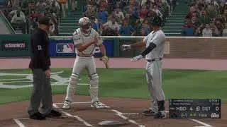The umpire leaves Jonathan Schoop hanging on the high-five