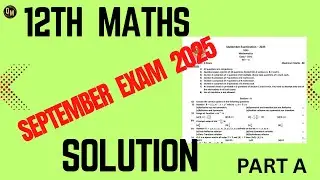 12th, September Paper SOLUTION MATHS 2025 / PSEB|CBSE #september2025 #mathsexampreparation