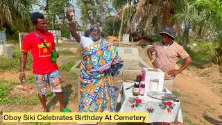 Oboy Siki Celebrates His Birthday Today At A Cemetery, Cut Cake | This Is Not A Movie