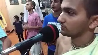JVND ISKCON Bangkok guara  arati by krishna Vanamali prabhu 19/3/ 2016