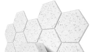 12 Pcs Hexagonal Self-adhesive Acoustic Soundproof Wall Panels @shopatronics 