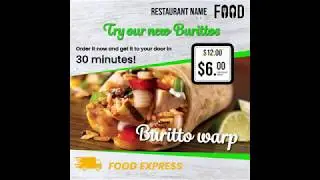 Design a Food Delivery Video Ad Template - NEW VIDEO LIGHT AND DARK THEME