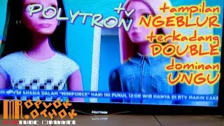 tv POLYTRON type PLD32V7510/s, tampilan BLUR, DOUBLE, dominan UNGU @mroplok-othok2888