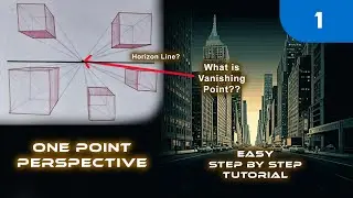 ONE POINT PERSPECTIVE EXPLAINED EASILY | STEP BY STEP TUTORIAL FOR BEGINNERS #perspective #tutorial